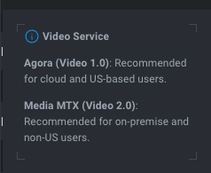 Video Service Pop-up