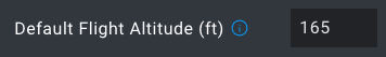 Default Flight Altitude
