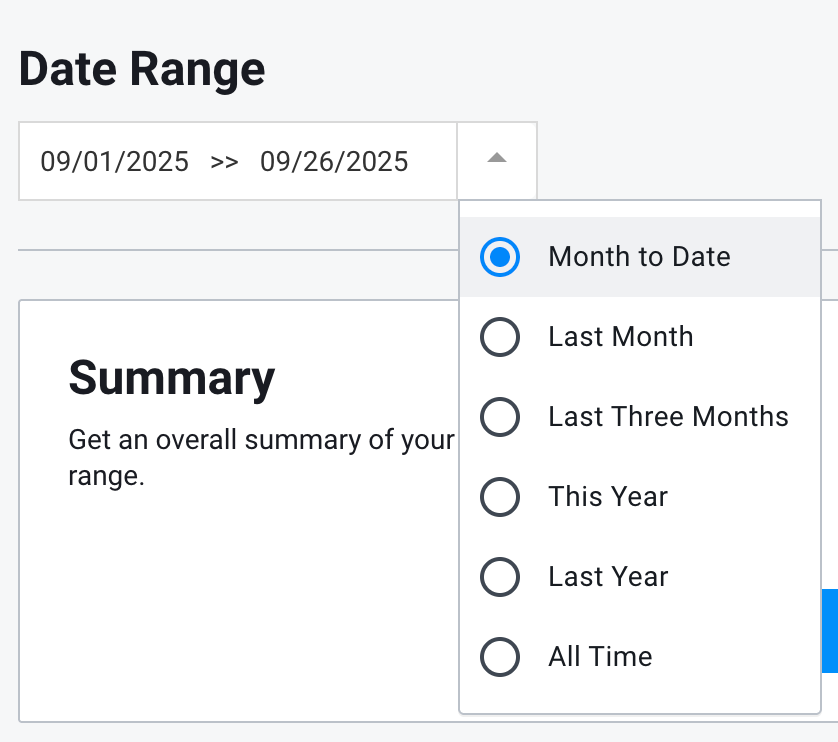 Date range