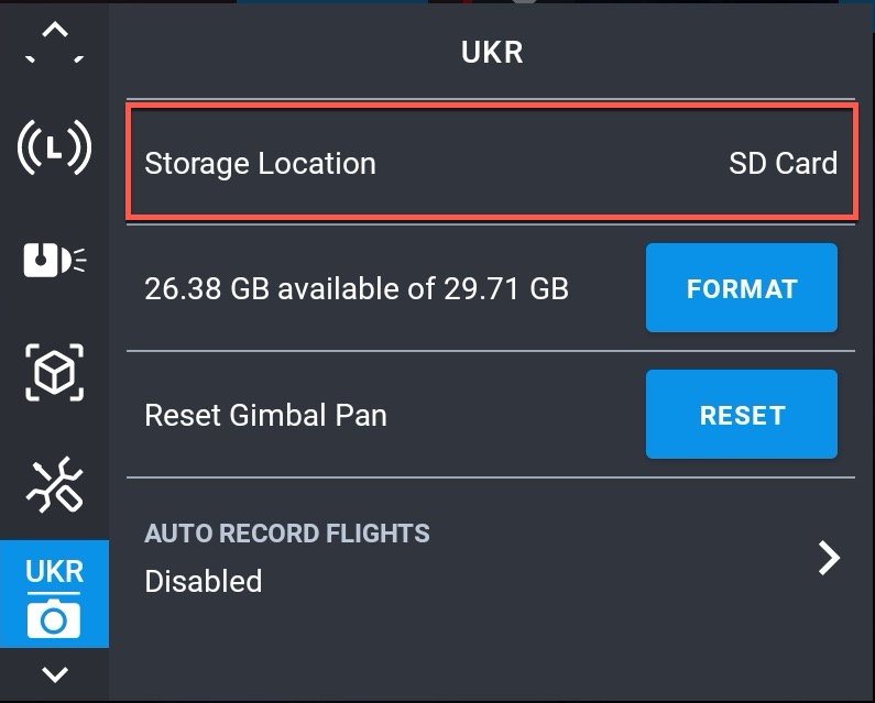 SD Card Storage Location