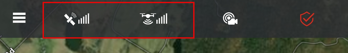 GPS and Drone Signal icons in white