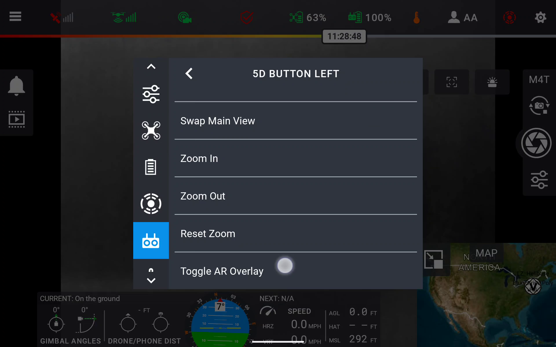 Toggle AR Overlay button setting