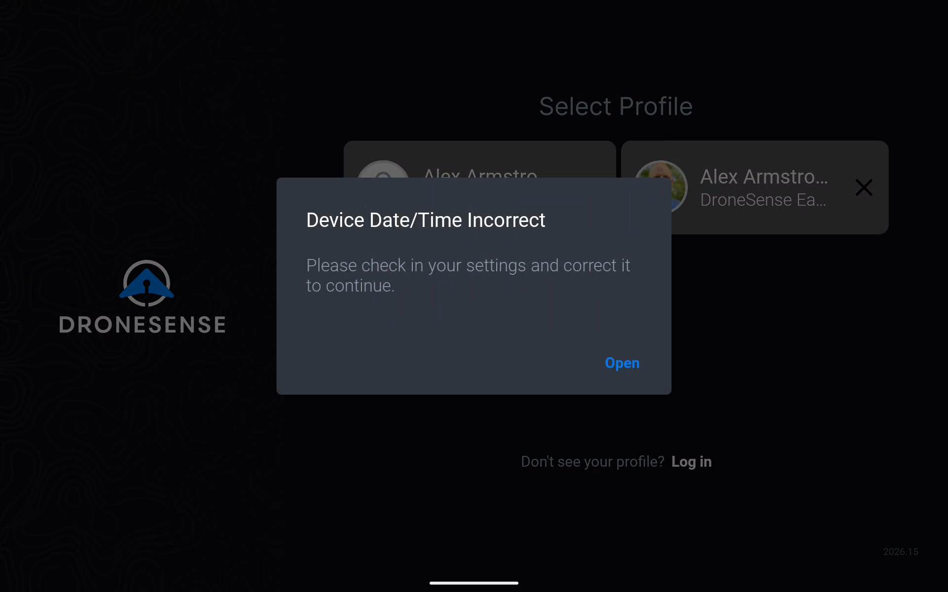 Device Date/Time Incorrect Warning